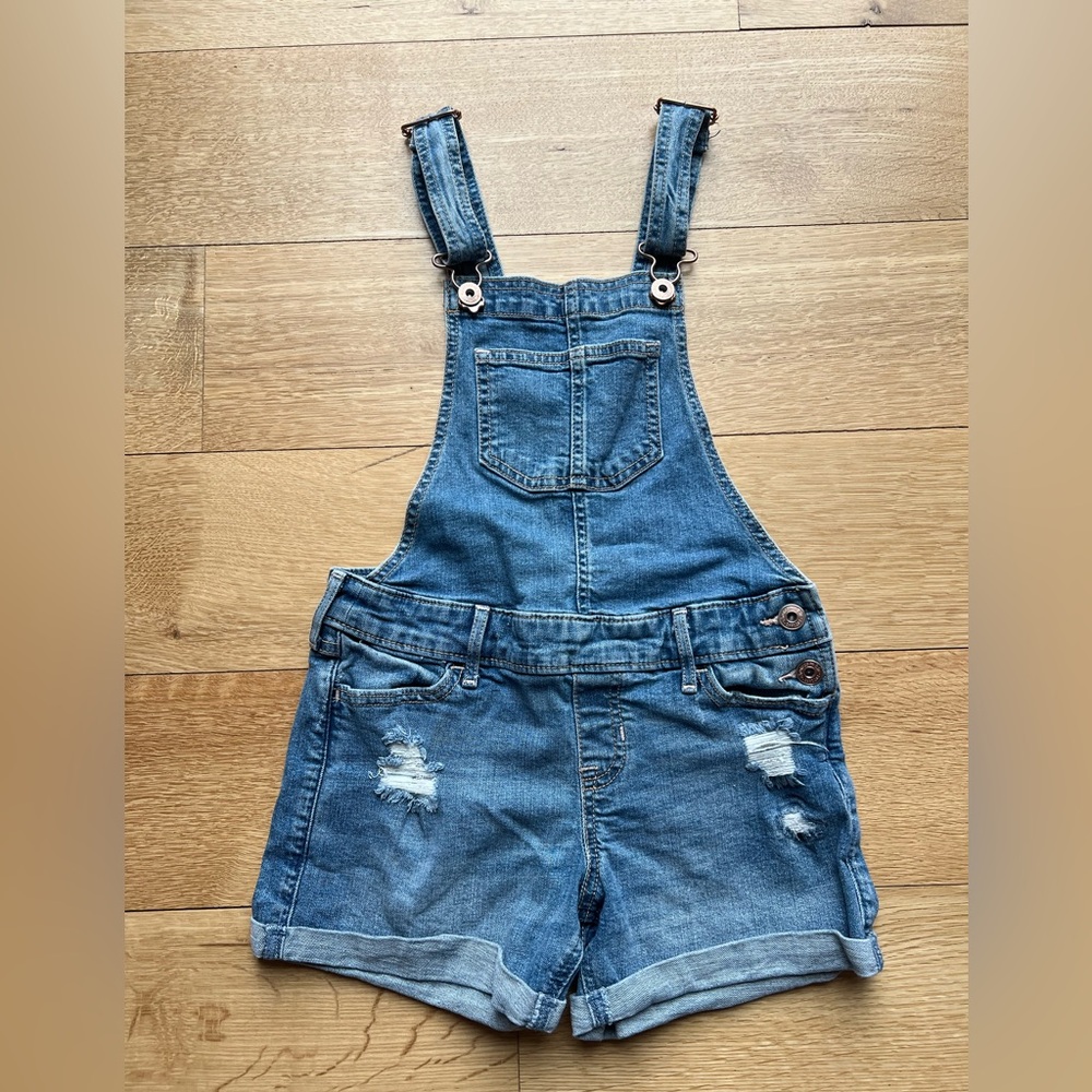 Abercrombie & Fitch Girls Blue Denim Overalls